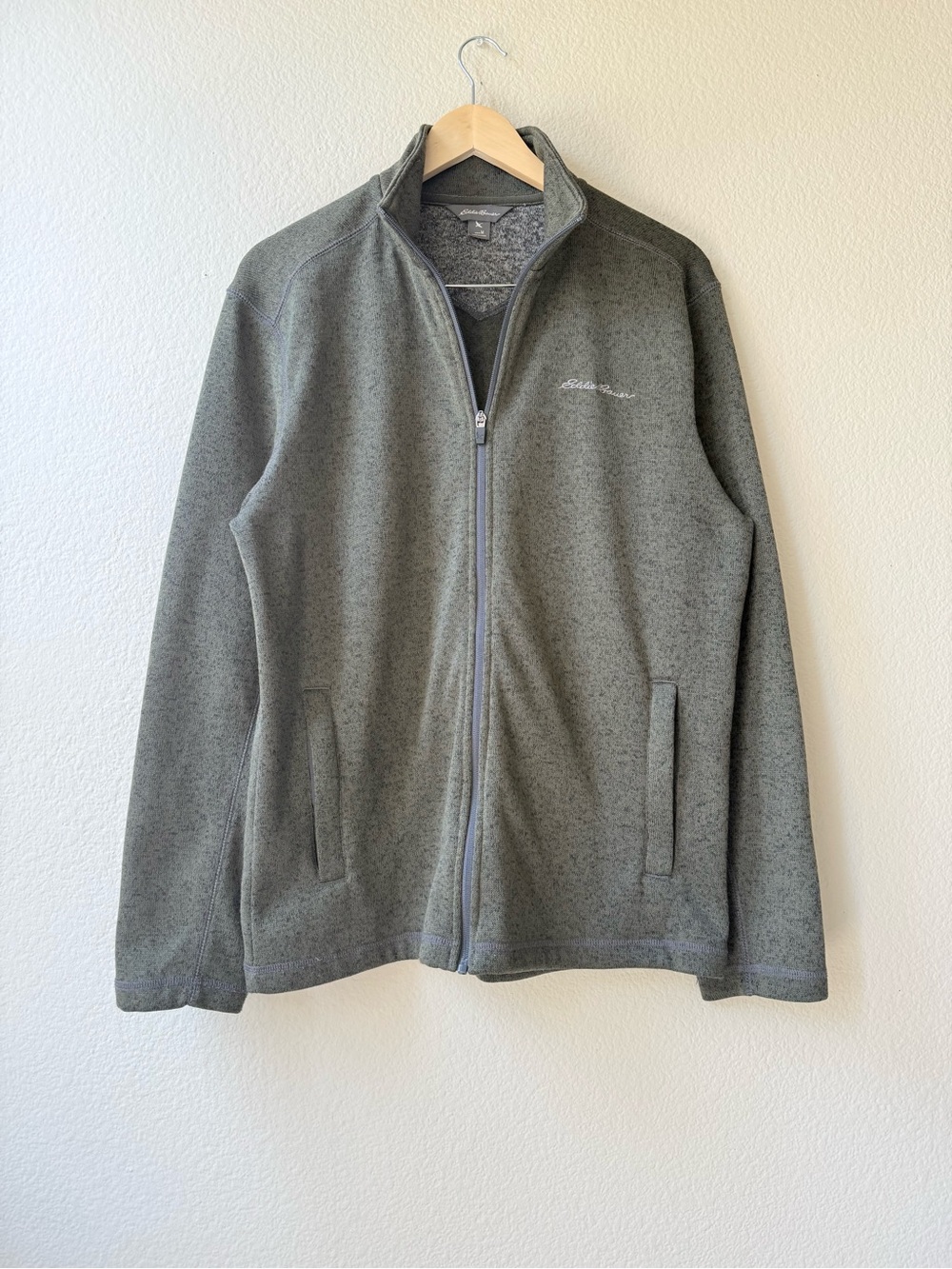 Eddie Bauer Men's Gray Full-Zip Fleece Jacket
